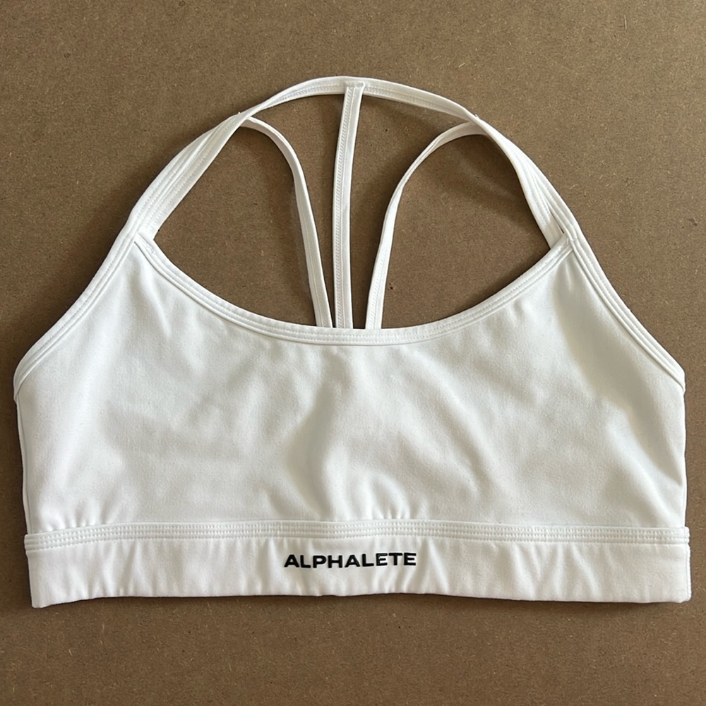 Alphalete Tri Bra - White